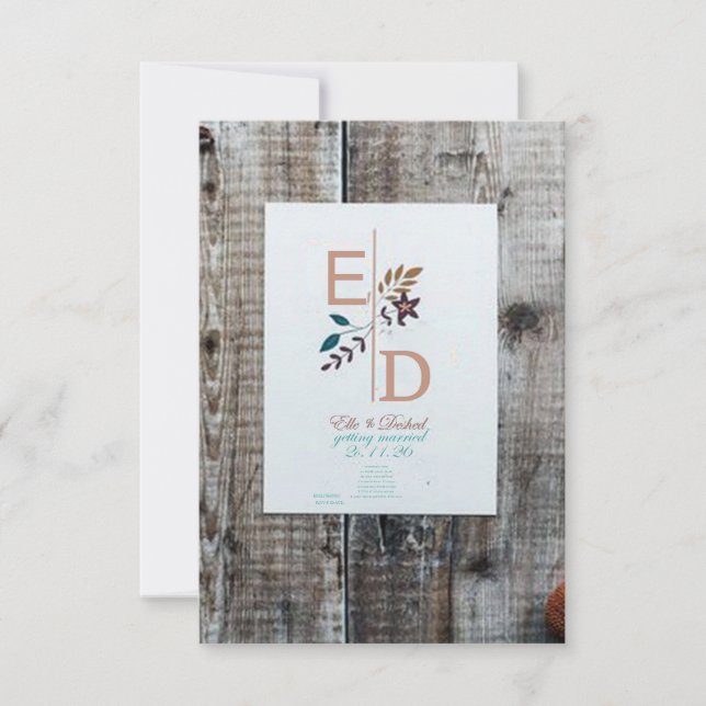 Rustig bakgrundsaska färg enkel inbjudningar (Framsida)