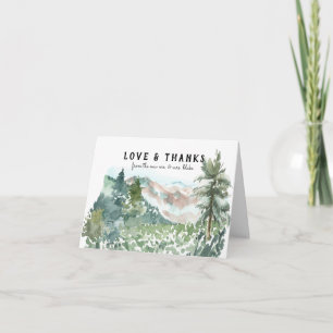 Rustig bergsfoto - tackkort för Bröllop