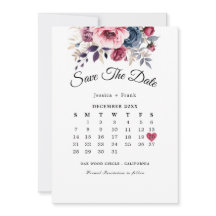 Rustig blå burgundy & lila blommigt bröllop