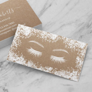 Rustig Blommigt Lash Brows Makeup Artist Salon Visitkort