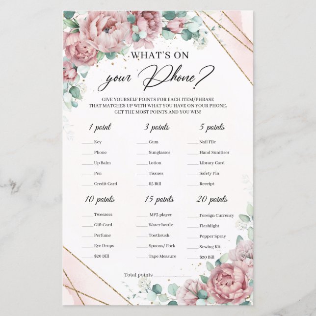 Rustig  blommigt Vad finns i ditt Mobila spel (Framsida)