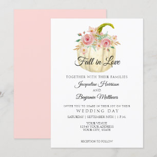 Rustig Blommigt Vattenfärgspumpan  Ro Guld Inbjudningar