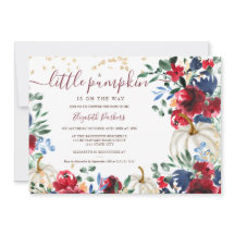 Rustig burgundisk blommigt pumpa, falldusch för ba