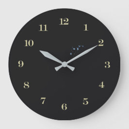 Rustig Contemporary Rund krylväggslås Stor Klocka