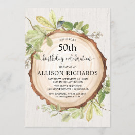 Rustig födelsedagsfest av skogsmark, vuxen i alla inbjudningar