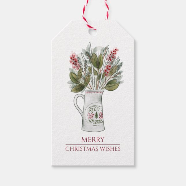 Rustig God Jul Julfirande Presentetikett (Framsidan)