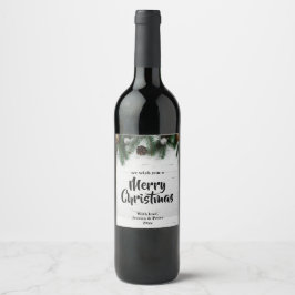 Rustig God Jul tall Vin etikett