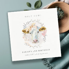 Rustig Heliga Nedsatt Flora Djurslag Födelsedag Pappersservett