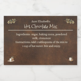 Rustig Hett - choklad kakaoblandning Mat Etiketter