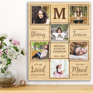 Rustig i Loving Memory Keepit Photo Memorial Canvastryck