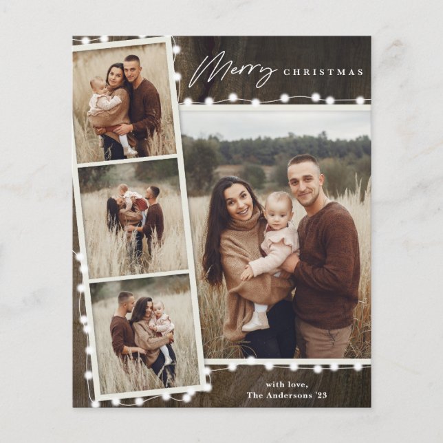 Rustig jul, Ljus 4, fotoHelgdagskort (Framsida)