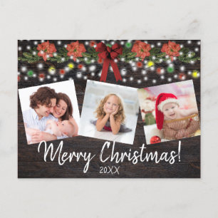 Rustig julfestive Ljus & Garland 3 Photo Helg Vykort