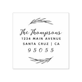 Rustig krans- och Anpassningsbar-skript-familjen N Stämpel