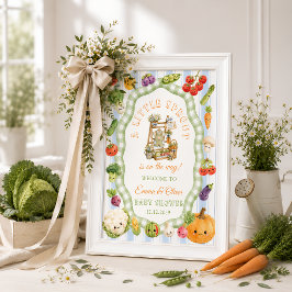 Rustig litet groddpojke Baby Shower Välkommen Poster