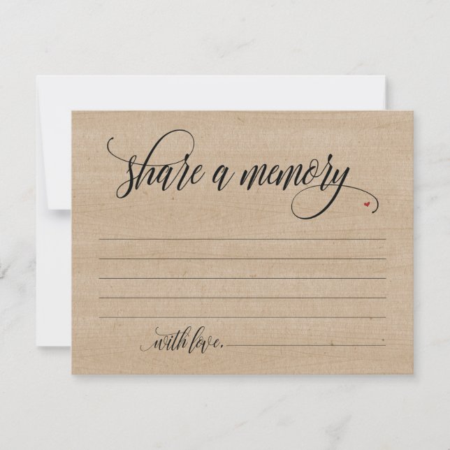 Rustig  minnessympati, minneskort inbjudningar (Framsida)