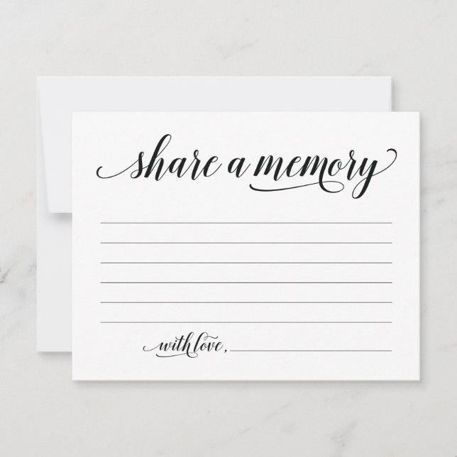 Rustig  minnessympati, minneskort inbjudningar (Framsida)