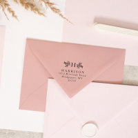 Rustig monogram returadress