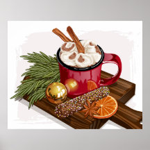 Rustig Mysig Varm Choklad Mugg Marshmallow Juldryc