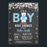 Rustig Polar Bear Winter Boy Babyskor Inbjudningar<br><div class="desc">Rustik Polar Bear Winter Boy Baby Shower-inbjudan. Vit snöflake. Baby sitt kall utanför inbjudan till babyskor.Pojkbabyinbjudan. Winter Helgdag Baby Shower Inbjudan. Bakgrund till kretskort. Svarta och vita.
Om du vill göra ytterligare anpassningar klickar du på knappen Anpassa och användor verktygen som är utformat för att ändra mallen.</div>