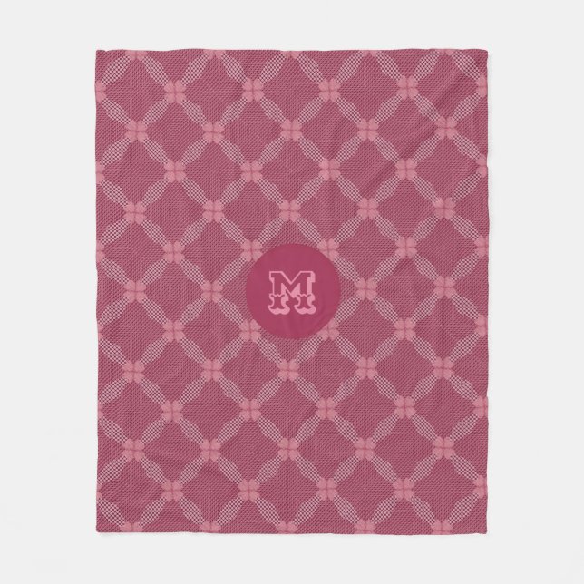 Rustig prickcirkel Geometric Mönster Fleecefilt (Framsidan)