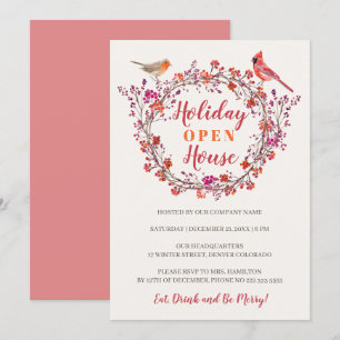 Rustig röd kullbädd, modern julfest för andning inbjudningar