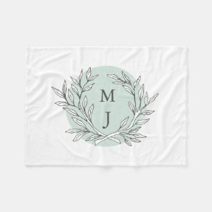 Rustig utandningsluft Monogrammed Blanket Fleecefilt