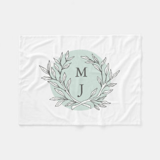 Rustig utandningsluft Monogrammed Blanket Fleecefilt