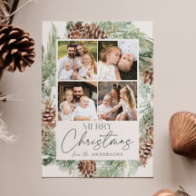 Rustig vattenfärg Gräs Cone-andedräkt Fotokollage