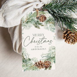 Rustig vattenfärg Gräs Konutandning Presentetikett