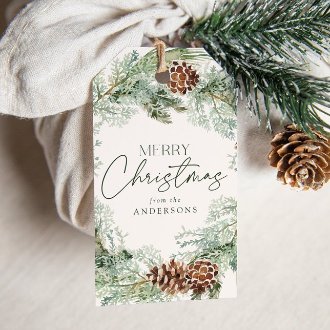 Rustig vattenfärg Gräs Konutandning Presentetikett (Skapare uppladdad)