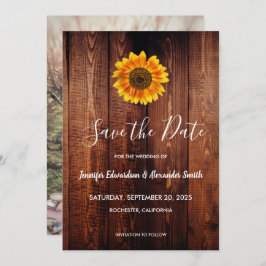 Rustig vattenfärg solros land Spara datum Spara Datumet