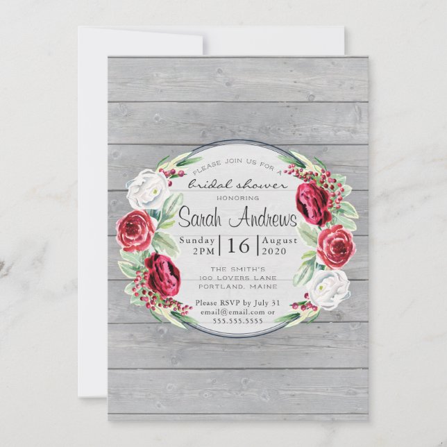 Rustig vattenfärgad Blommigt Möhippa Inbjudningar (Framsida)