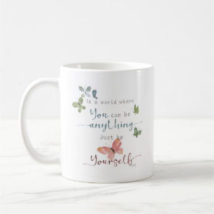 Rustig vattenfärgsbascitat kaffemugg