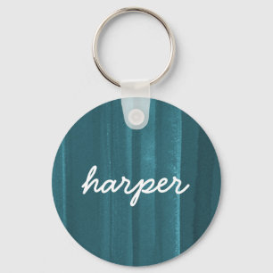 Rustig vattenfärgsskript Namn PersonalizedKeychain Nyckelring