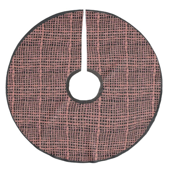 Rustig väv, brun rosa julgransmatta borstad polyester (Framsidan)