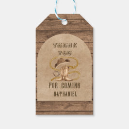 Rustig western cowboyen du är efterlyst presentetikett