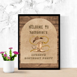 Rustig western cowboyen du är efterlyst Välkomstsk Poster