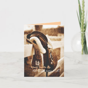 Rustig western cowboyen kommer du bli min Bridesma Inbjudan