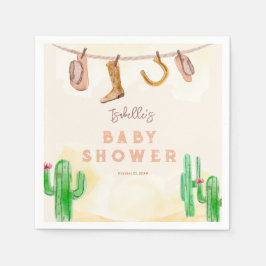 Rustig Western vattenfärgsskugga för småbarn Pappersservett