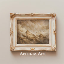 Rustiga bergstoppar Ligcape Vintage Art