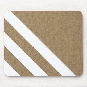 Rustiga Faux Burlap White Rand Musmatta