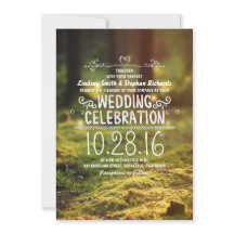 Rustiga inbjudningar till utomhusbröllop