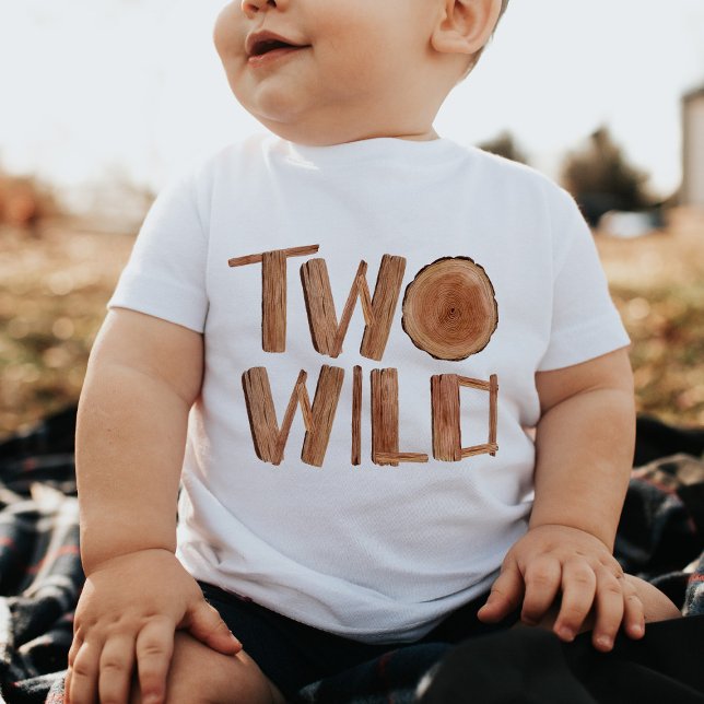 Rustik 2 Vilder 2: a födelsedag vattenfärga Wood T Shirt (Skapare uppladdad)