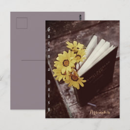 Rustik afrikansk gul tusensköna blomma Bokmärke Bl Vykort