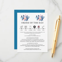 Rustik akvarell av en rosa och blå blomsterbukett