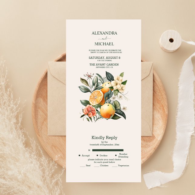 Rustik akvarellcitrusbröllop (Skapare uppladdad)