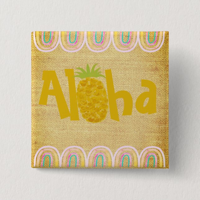 Rustik Aloha Ananas Knapp (Framsida)