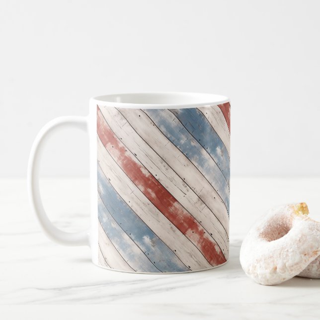Rustik Americana Träplank  Kaffemugg (Med munk)