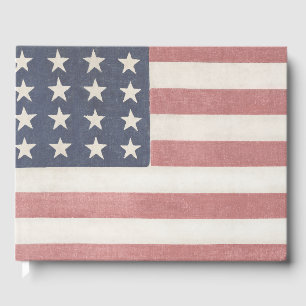 Rustik amerikansk flagga gästböcker