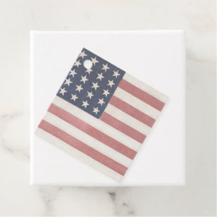 Rustik amerikansk flagga gåvor etiketter